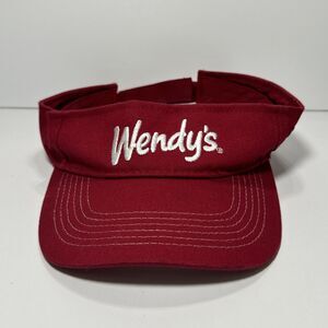 Wendy's Employee Uniform Visor Hat Adjustable